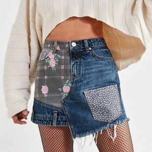 Urban Outfitters BDG Patchwork Mini Skirt